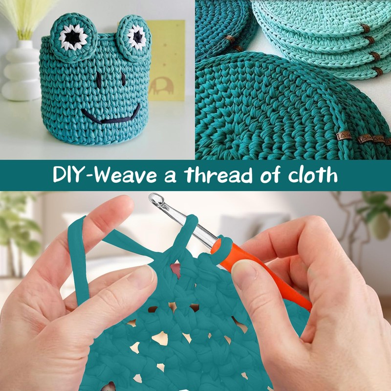 T-shirt Yarn, 400 g/120 m T-Shirt Yarn for Crochet, Textile