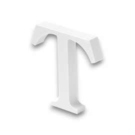 7cm Alphabet Letter White (T(1 piece))