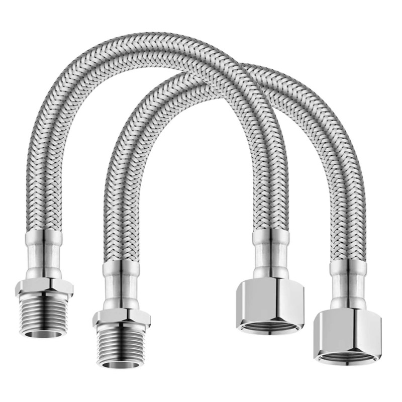 Pack of 2 Flex Hose, Throw and Male Thread, Connection