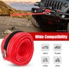 CUBELLIN 3/8" x 100FT Synthetic Winch Rope with Hook, 23,809