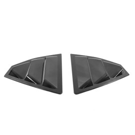 IKON MOTORSPORTS, Window Louvers Compatible with 2022-2025 Subaru WRX, 2PCS Rear Side Window Louver Scoop 3 Vent Openings Cover Trim PC Polycarbonate, 2022 2023
