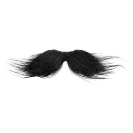 WILDREEDS Self Adhesive Fake Mustache, Stick On Fake Mustaches, Novelty Facial Hair for Cosplay Costume and Festival Party-Black