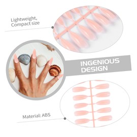 FOMIYES Pcs Women's Long Fake Nails Full Cover Nails for Parties Salons Realistic Abs Material Sets of Pieces Each
