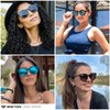 WISTON Polarized Round Sunglasses for Women & Men,Running Sunglasses Retro