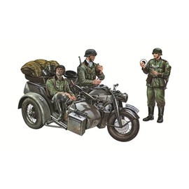 Italeri 1/35 ZUNDAPP KS750 with Sidecar,Green