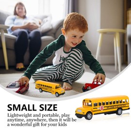 Toyvian School Bus Toy Mini Car School Bus Model Toy Open Door for Daily Play 1:32