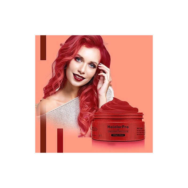 HaiolorPro Red Temporary Hair Colour Washable