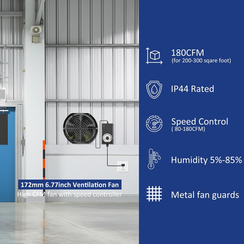 172mm DC 17251 Axial Ventilation Fan (3500RPM) - High-Speed Dual