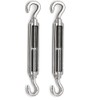 Eidoct 2 Pcs Stainless Steel 304 Turnbuckle Wire Rope Cable