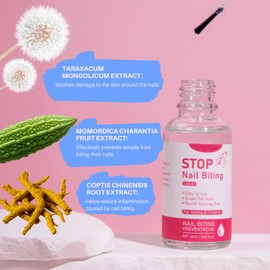 NovaCharm Nail Biting Polish for Kids, 30ML Quick Dry Nail Biting Prevention Thumb Sucking Deterrent No Bite Nail Polish for Nail Care Stop Biting Nails Repair for Damaged Nails