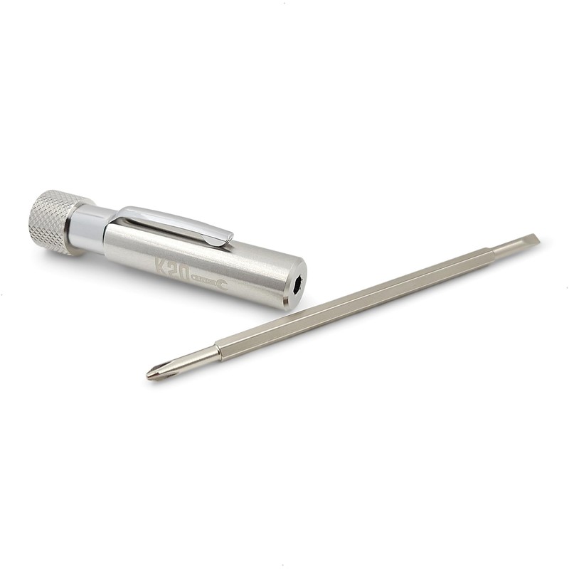 Pocket Screwdriver with Clip and Magnet - Phillips and Slotted-Flat