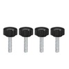 sourcing map M4 x 20mm Metric Male Thread Knurled Clamping