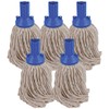 2 X Professional Cotton Mop head with plastic socket. No