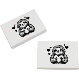 2 x 45mm 'Sweetheart Sloth' Erasers/Rubbers (ER00044099)