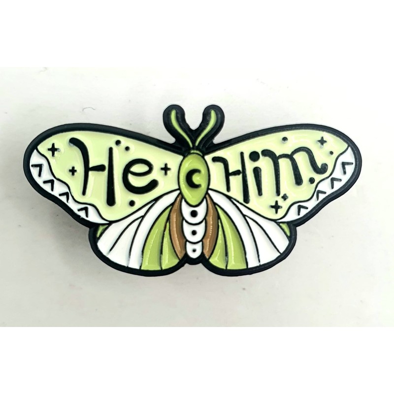 Pronouns Metal Enamel Pin Badge He/Him Metal, Metal