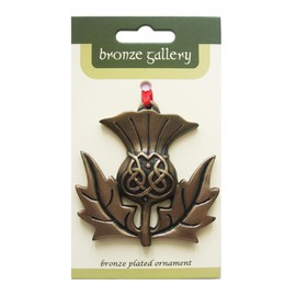Royal Tara Bronze Scottish Thistle Ornament Hanging Item Christmas Decoration Homeware Decor Room Kitchen Scotland Souvenirs Housewarming Gift H 2.95" x W 2.95"
