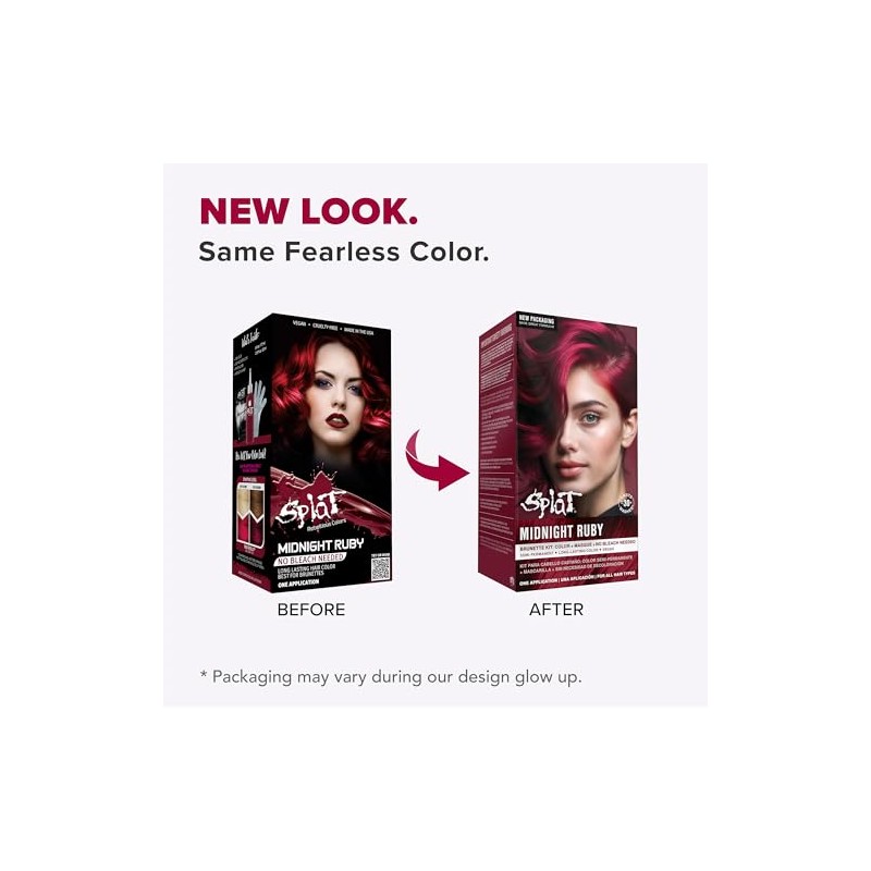 Splat Tinte para Cabello Semipermanente, Midnight Ruby, 35 g