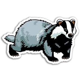 2 x 10cm Cute Badger Vinyl Stickers - Animal Wild Sticker Laptop Luggage #17192 (10cm Wide)