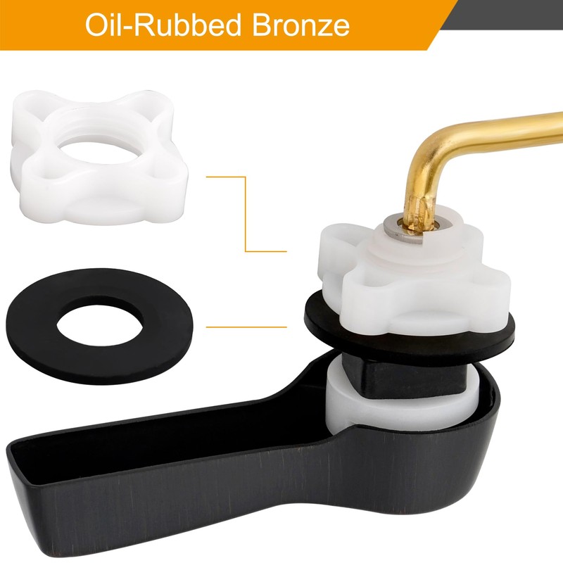 Hibbent 2 Pack Universal Front Mount Toilet Handle Tank Flush