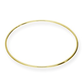 jewellerybox Gold Plated Sterling Silver Round Bangle 68mm