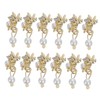 Gatuida 12Pcs Pearl Nail Charms Unique DIY Nail Art Pendants