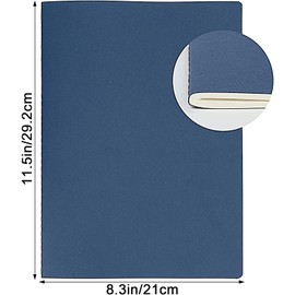 Yarotm Notizbuch A4 Kariert - 3 Stück Notebooks A4 Königsblau 21x29.2cm - 100GSM Papier Kariert 5x5mm Tagebuch - 80 Seiten/40 Blatt Collegeblock Notizheft A4 - Notizbücher Notizblock