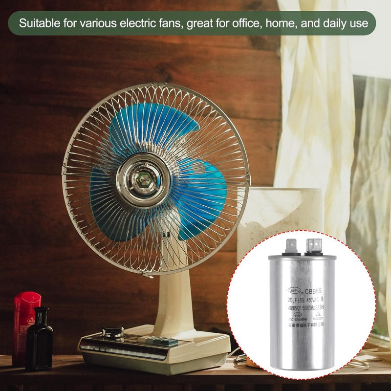 YOKIVE Run Capacitor CBB65, Oval Run Start Capacitor with Terminal