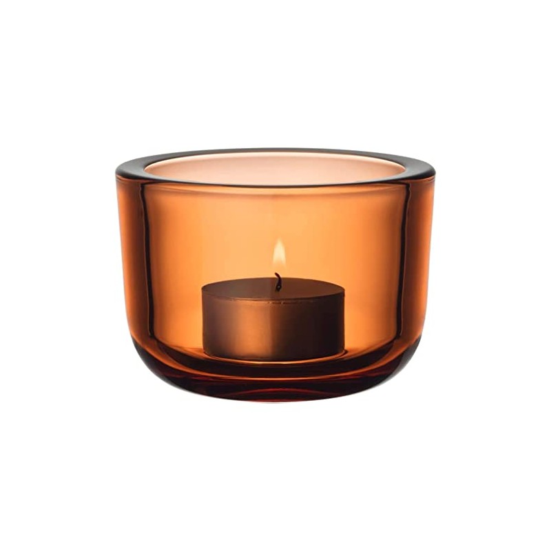 Iittala Valkea Teal.candleh. 60 mm Sevilla orange, glass, 6 cm