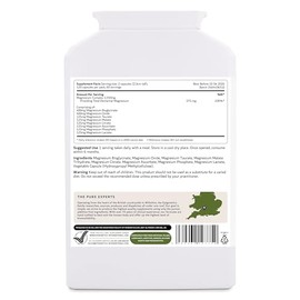 Magnesium Complete 8-in-1 | Pure 375mg Elemental Magnesium Per 2 Capsules (2-Month Supply) | No Stearates or Additives | 120 Vegan Capsules UK Made