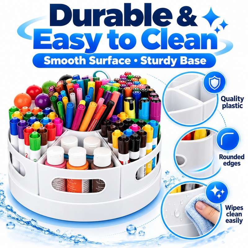 360° Rotating Desk Organizer for Office & School – 7