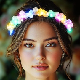 BARTOSI Pearl Headband Light Up Pearls Headpiece Beaded Bridal Hair Bands Bride Wedding Hair Accessories for Women and Girls