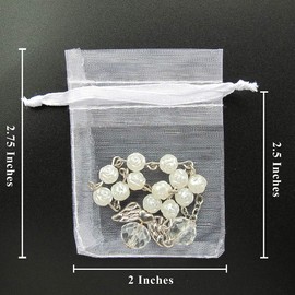Baptism Favor 12PCS Mini Angel Rosaries Christening First Communion Recuerditos Bautizo Gift for Guest with Gift Bags West East Imports