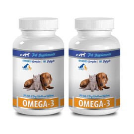 Joint Supplements for Cats - Omega 3 - for Dogs and Cats - Health and Wellness - cat Omega 3-2 Bottle (360 Softgels)
