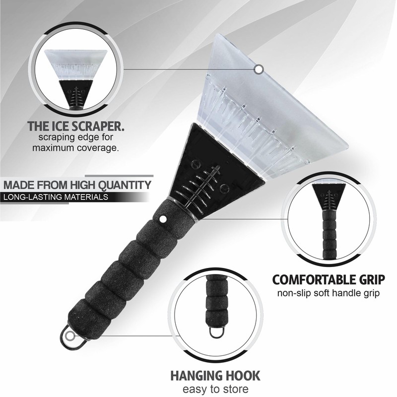 ADLAM Non Scratch Ice Scraper Heavy Duty Car Ice Scraper