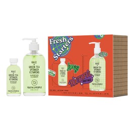 Youth To The People YTTP Home + Away Superfood Facial Cleanser Gift Set - Full + Refill Travel Size Daily Face Wash, Pore Minimizer + Makeup Remover - Vegan Skin Care for Men & Women (2 Count)