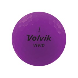 New Volvik Vivid Multi-Performance and 3-Piece Construction Unique Bright Matte Color Finish Golf Ball. 2 Dozen (Purple) with 100% Genuine Italian Leather Belt, Black