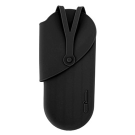 Silicone Heat Resistant Mat Pouch with Hanging Hole Portable Travel Curling Iron Pad Hair Straightener Cusion for Hair Styling Tools Black