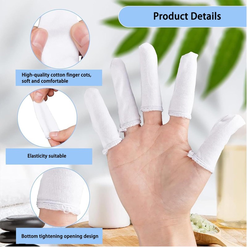 Cotton Finger Cots, 50 Pcs Cloth Finger Cots Finger Toe