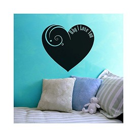 Why I Love You Chalkboard Wall Decal - 17" tall x 19" wide