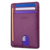 Buffway Slim Minimalist Front Pocket RFID Blocking Leather Wallets for