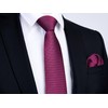 Enlision Men's Plain Ties and Pocket Square Set Classic Wedding