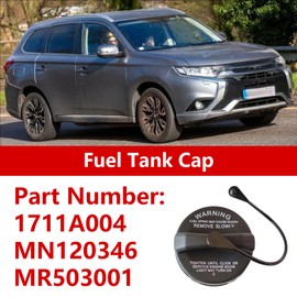 Gas Cap Fuel Tank Cap for Mitsubishi Outlander 2013-2018 Fuel Tank Filler Cap for Mitsubishi Galant 2001-2012 Replace 1711A004 1Pcs Black