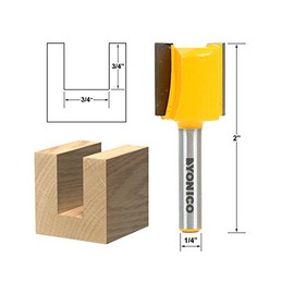 YONICO Straight Router Bits 3/4-Inch Diameter X 3/4-Inch Height 1/4-Inch Shank 14160q