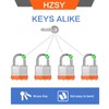 HZSY Padlocks Keyed Alike, Pack of 24, Laminated Steel Keyed