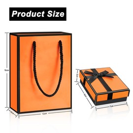 Aucuu Small Gift Box and Gift Bag, 9x7x3cm Jewellery Gift Box and Paper Gift Bag, Bow-knot Gift Boxes with Lid for Jewellery Rings Earrings Necklace Bracelet, for Gifts Weddings Birthdays Christmas