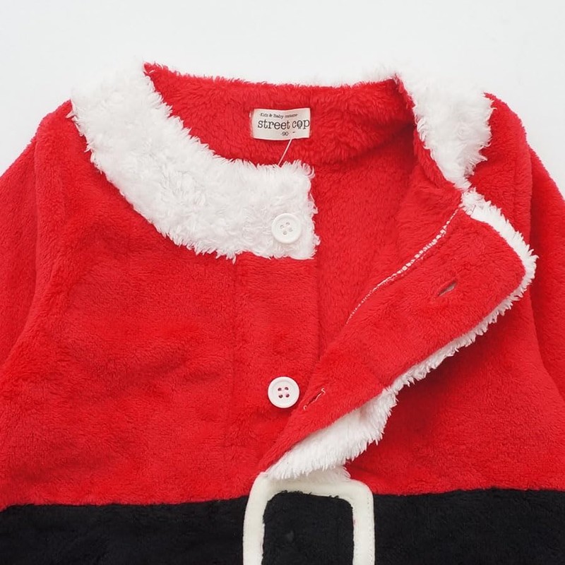Street Cup Unisex Baby Christmas Costume Santa 3-Piece Set, red