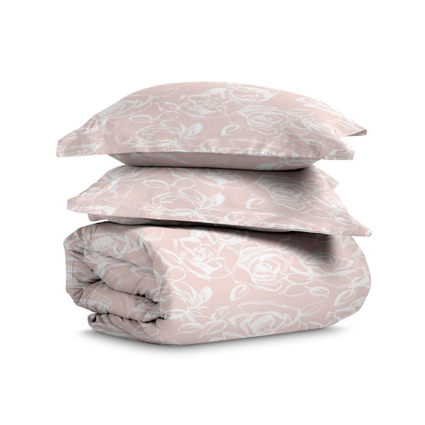 Pizuna Pure 100% Cotton Full Duvet Cover Set, Luxurious 400