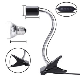 DERNORD Reptile Heat Lamp Turtles Halogen UV Lamp Tortoise with 25 W 50 W UVA UVB Lamp Terrarium UV Heat for Turtles Bearded Dragons