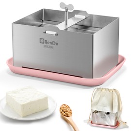 Bd.Ai Tofu Press,Tofu Press Stainless Steel with Tofu Presser Towel and Drip Tray for Homemade Tofu and Improved Tofu Flavor Texture-Versatile for paneer and Cheese Press