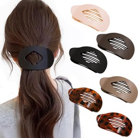 XFSRG 6 Stück Flache Haarklammern, Haarschmuck für Damen rutschfester Haargreifer mit gebogener Form, ideal für Pferdeschwanz, Dutt, halboffene Frisuren